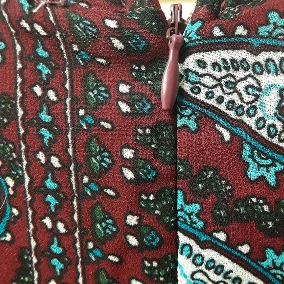 Red Boho Lace Peasent Top Dress Entro NWOT - Picture 7 of 8